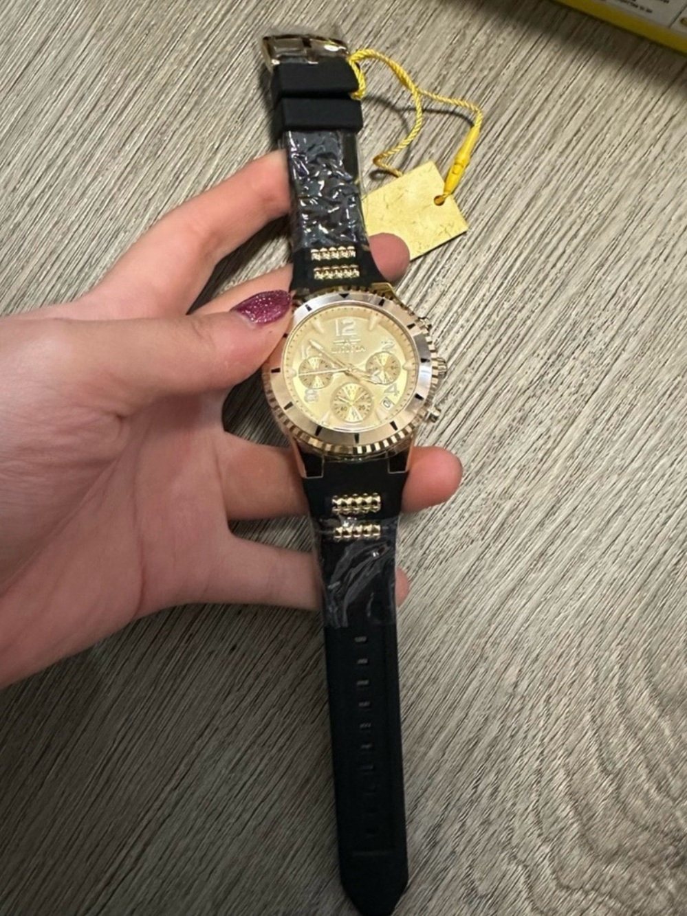 Invicta BLU Women's Watch - 39mm, Gold, Black (36909) - Picture 8 of 10